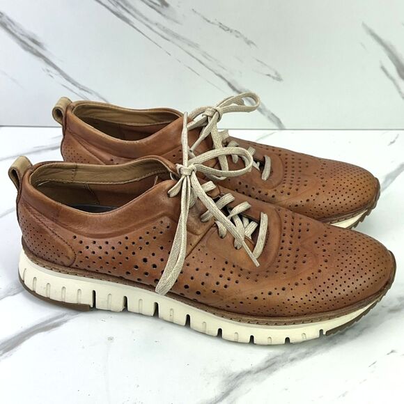 Cole Haan ZEROGRAND US 9 M Brown Leather Wingtip Brogue Oxford Comfort C23711 main image 7